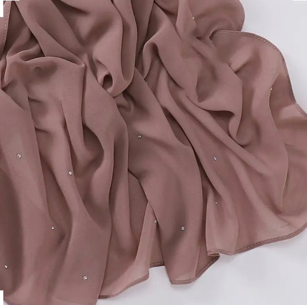 Maryam's Essential Large Premium Diamanté Chiffon Scarf/Hijab