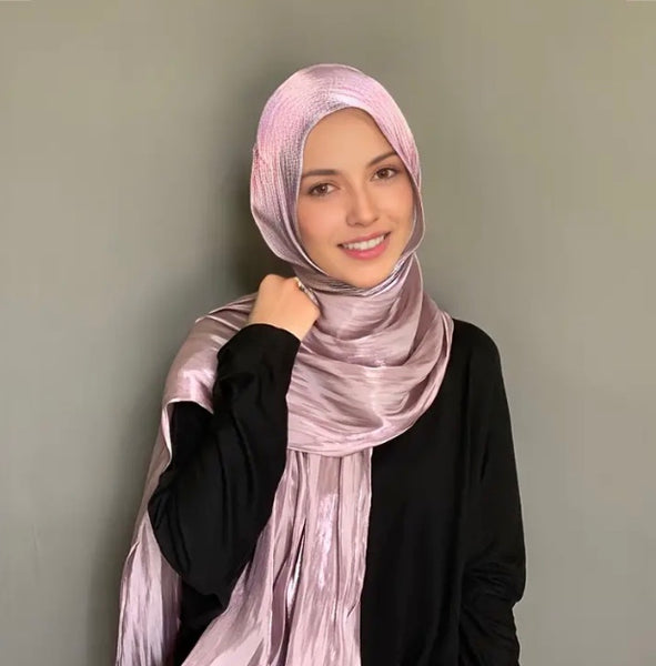 Maryam's Essential Luxury Plain Shiny Polyester Hijabs/Scarves