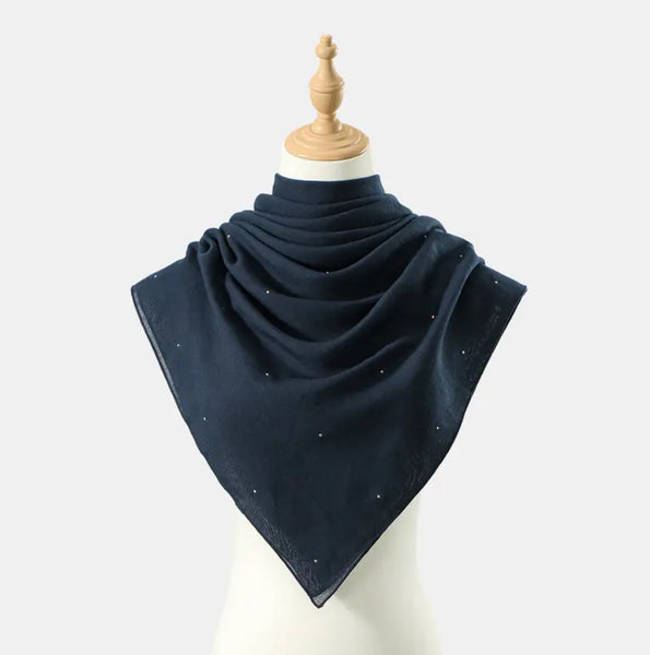 Maryam's Essential Large Premium Diamanté Cotton Viscose Hijab