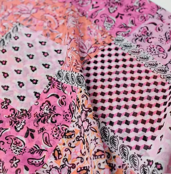 Maryam's Essential Paisley Printed Cotton Viscose Tassels Hijab