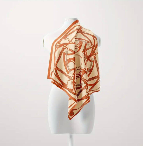 Maryam's Essential Luxury Silk Polyester Printed Scarves/Shawls