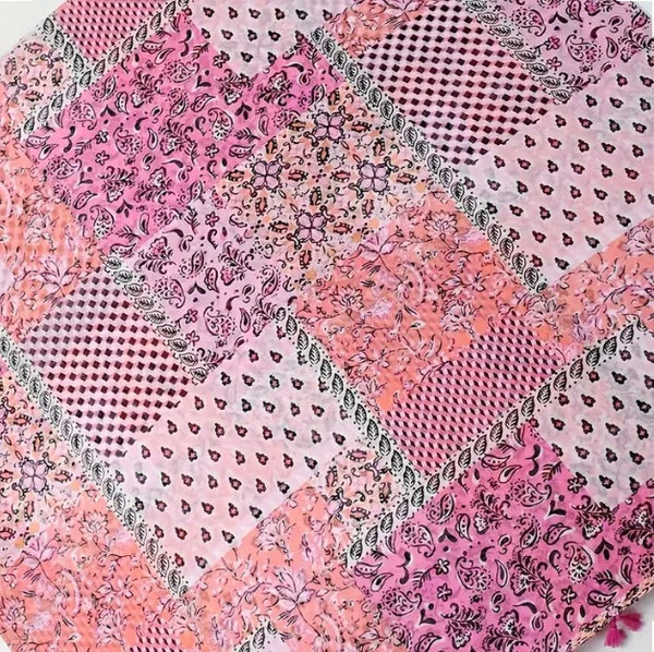 Maryam's Essential Paisley Printed Cotton Viscose Tassels Hijab