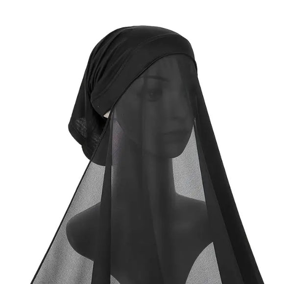 Maryam's Essential Instant Premium Chiffon Hijab with Cap