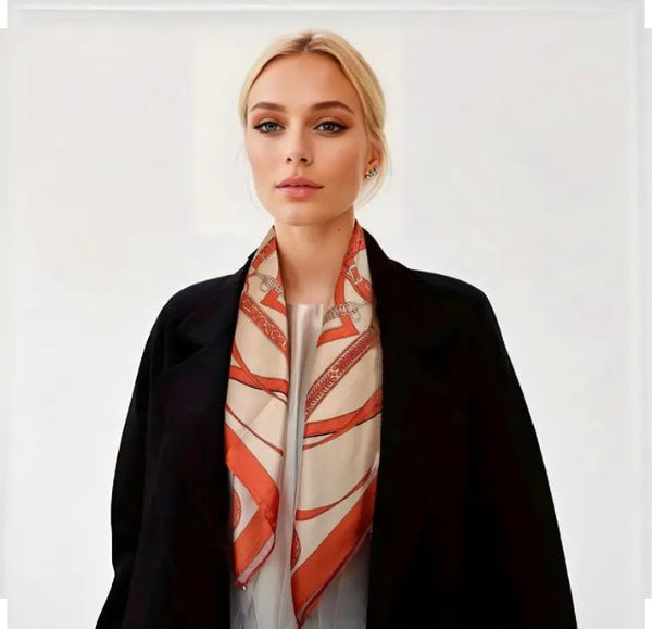 Maryam's Essential Luxury Silk Polyester Printed Scarves/Shawls