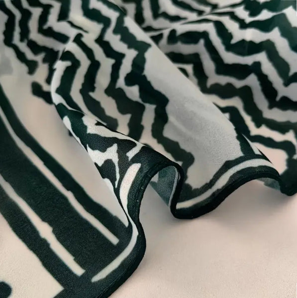 Maryam’s Essential Arab Vintage Print Premium Chiffon Scarf/Hijab