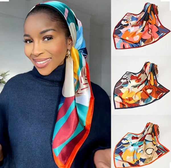 Maryam's Essential Luxury Silk Polyester Printed Shawl/Hijab