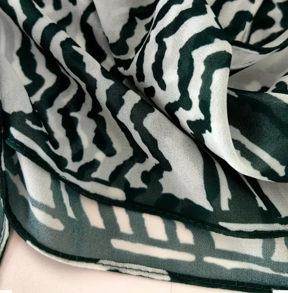 Maryam’s Essential Arab Vintage Print Premium Chiffon Scarf/Hijab