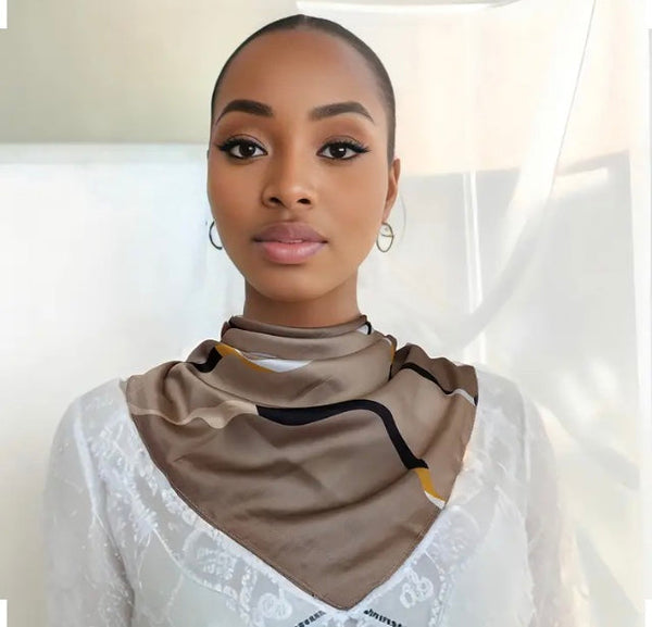 Maryam's Essential Luxury Silk Polyester Printed Scarves/Shawls