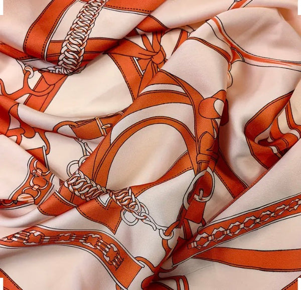 Maryam's Essential Luxury Silk Polyester Printed Scarves/Shawls