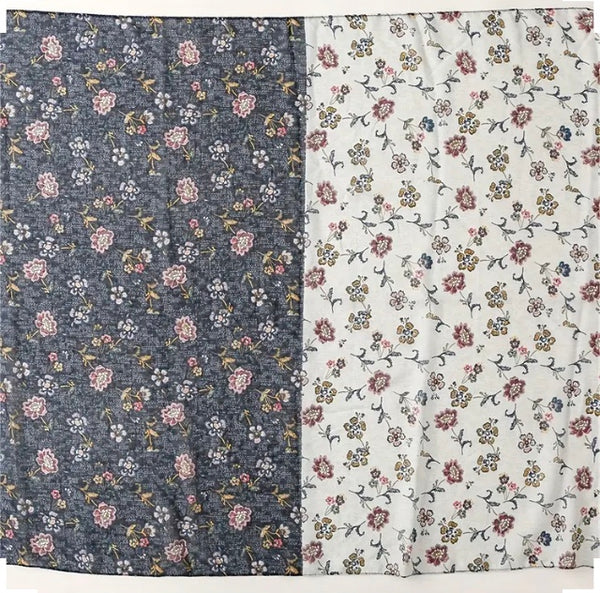 Maryam's Essential Floral Printed Cotton Viscose Tassels Hijab