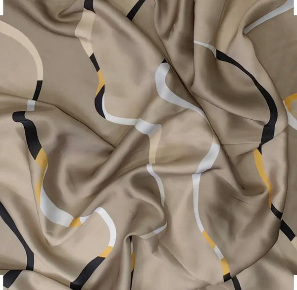 Maryam's Essential Luxury Silk Polyester Printed Scarves/Shawls