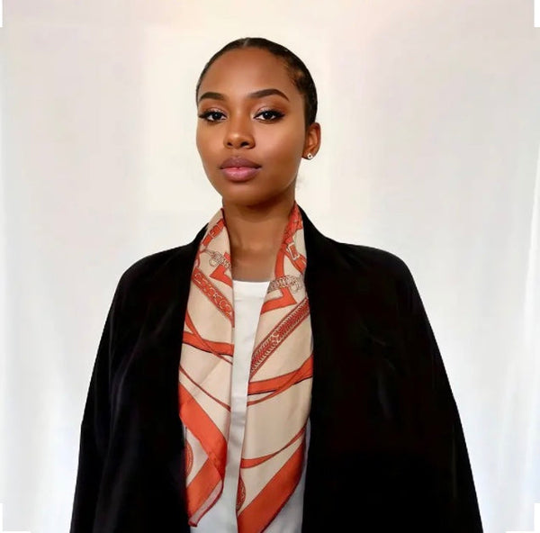 Maryam's Essential Luxury Silk Polyester Printed Scarves/Shawls