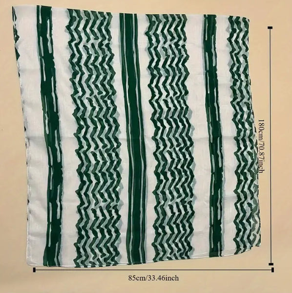 Maryam’s Essential Arab Vintage Print Premium Chiffon Scarf/Hijab
