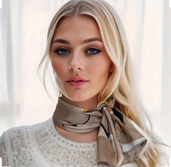 Maryam's Essential Luxury Silk Polyester Printed Scarves/Shawls