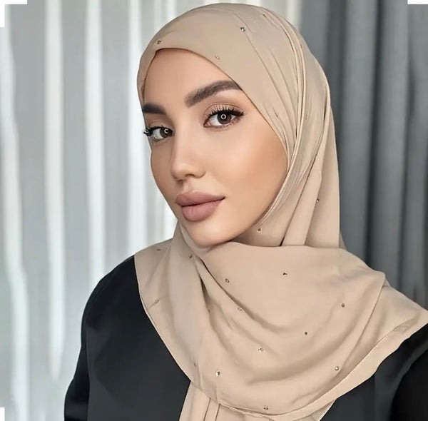 Maryam's Essential Large Premium Diamanté Chiffon Scarf/Hijab