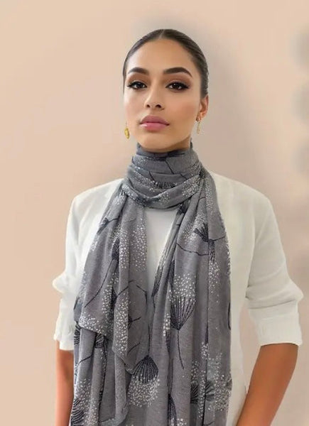 Maryam's Essential Luxury Printed Cotton Viscose Hijabs/Scarves
