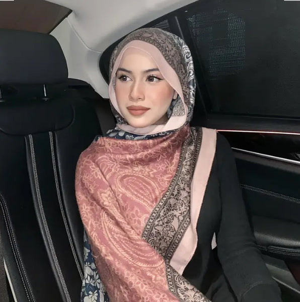 Maryam's Essential Paisley Print Cotton Viscose Tassels Scarf/Hijab