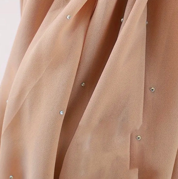 Maryam's Essential Large Premium Diamanté Chiffon Scarf/Hijab