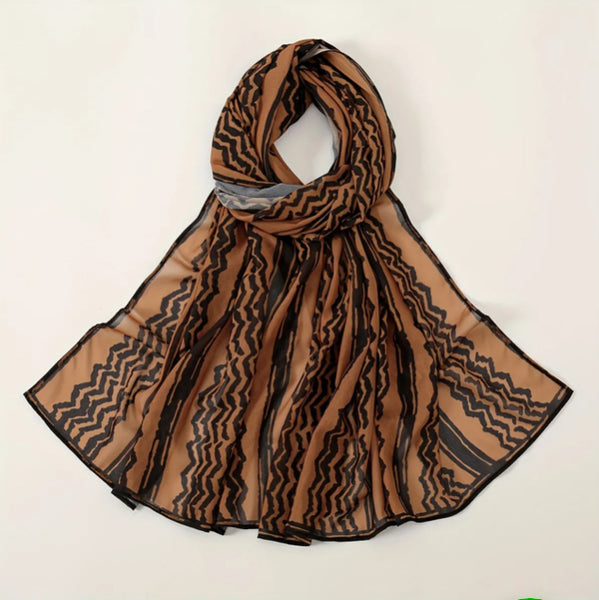 Maryam’s Essential Arab Vintage Print Premium Chiffon Scarf/Hijab