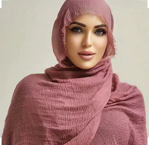 Maryam's Essential Frayed Edge Cotton Crinkle Hijab