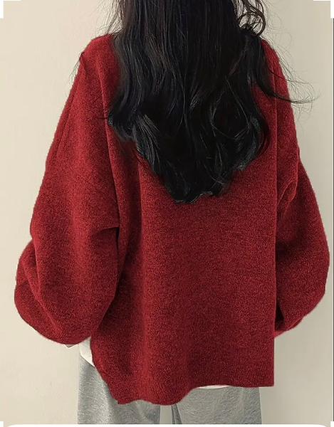 Maryam’s Essential Casual Knit Crew Neck Long Sleeves Pullover Sweater