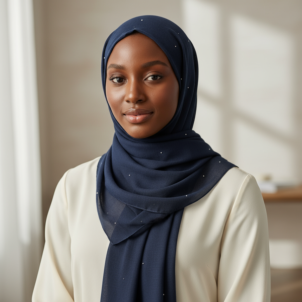 Maryam's Essential Large Premium Diamanté Cotton Viscose Hijab