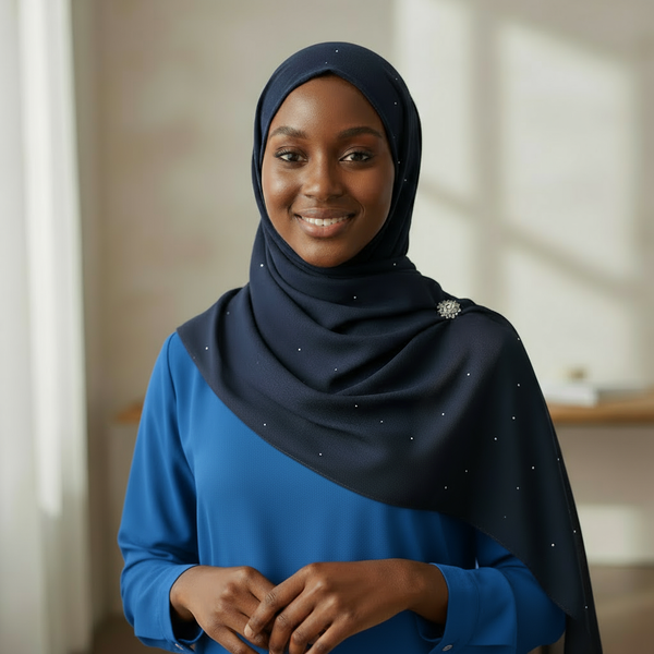 Maryam's Essential Large Premium Diamanté Cotton Viscose Hijab