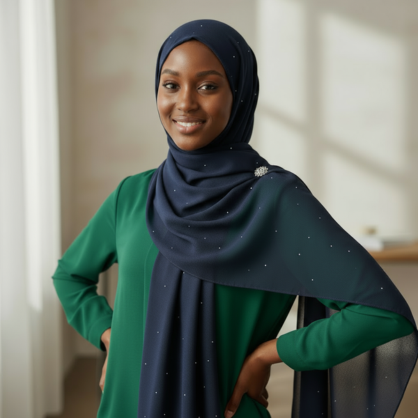 Maryam's Essential Large Premium Diamanté Cotton Viscose Hijab