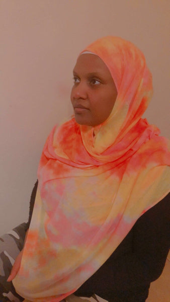 Maryam's Diamond Style Unique Tie - Dye Jersey Hijab
