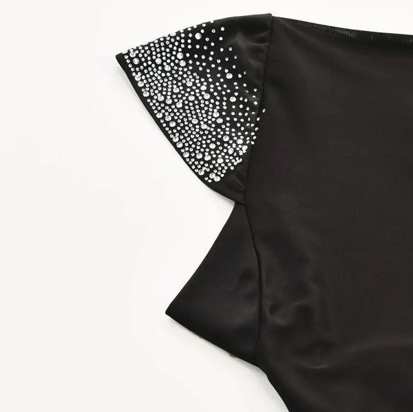 Maryam's Essential Women Diamanté Long Khimar Hijab with Sleeves