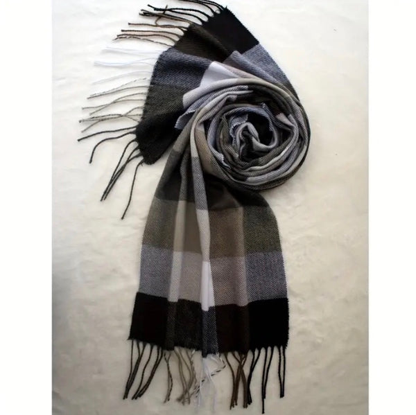 Maryam’s Essential Luxury Warm & Soft Tartan Plaid Men Scarf