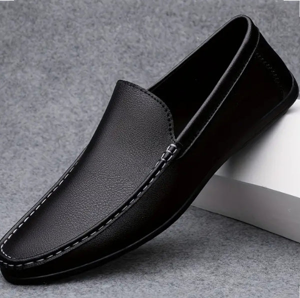 Maryam’s Essential Luxury Men Faux Leather with Rubber Sole Slip-on Loafers Shoes