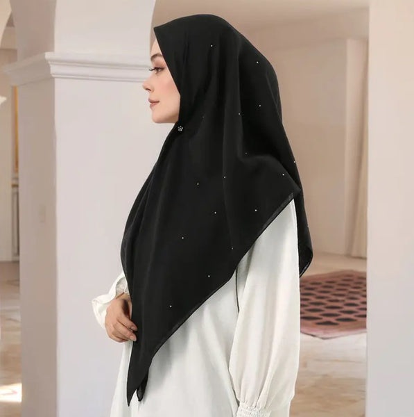Maryam's Essential Large Premium Diamanté Cotton Viscose Hijab