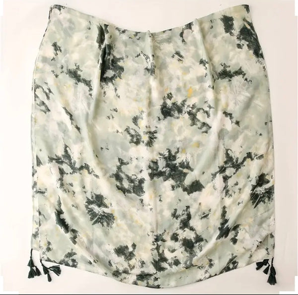 Maryam's Essential Tye & Dye Printed Cotton Viscose Tassels Hijab