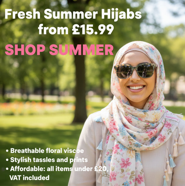 Maryam's Essential Floral Printed Cotton Viscose Tassels Hijab