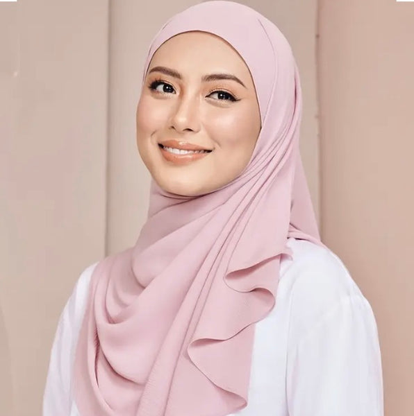 Maryam's Diamond Style Plain Premium Chiffon Scarf/Hijab