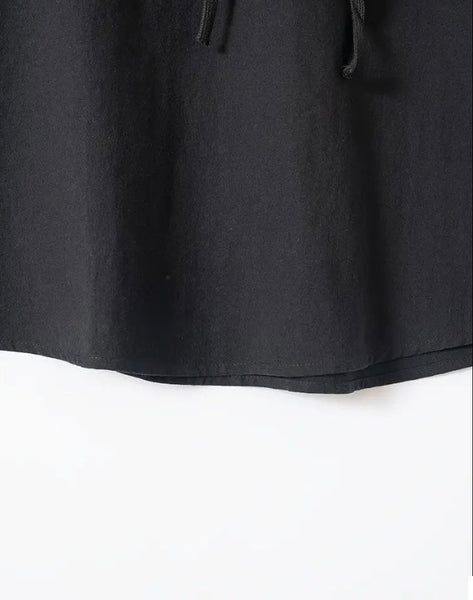 Maryam’s Essential Breathable Hood Drawstring Sleeveless Cotton Linen Top Tank