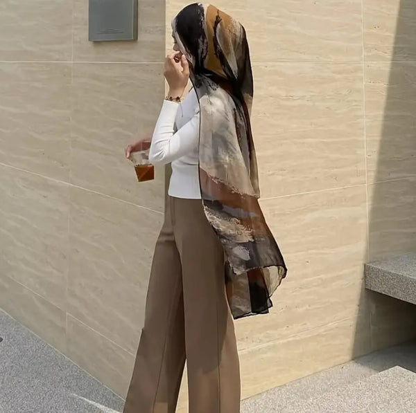 Maryam’s Essential Premium Printed Chiffon Hijab