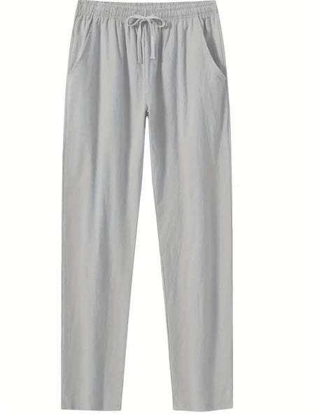 Maryam’s Essential Lightweight Breathable Drawstring Cotton Linen Loose Pant
