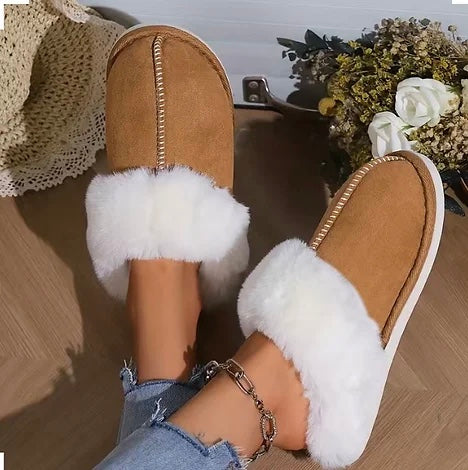 Maryam’s Essential Minimalist Solid Colour Soft Fluffy Furry Plush Slip-On