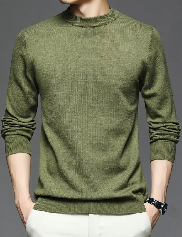 Maryam’s Essential Men Warm Knit High Neck Long Sleeves Sweater