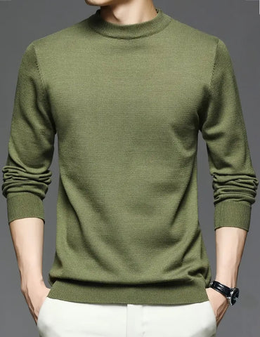 Maryam’s Essential Men Warm Knit Crew Neck Long Sleeves Sweater