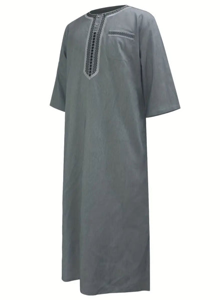 Maryam’s Essential Men Ethnic Vintage Geometric Pattern Kaftan