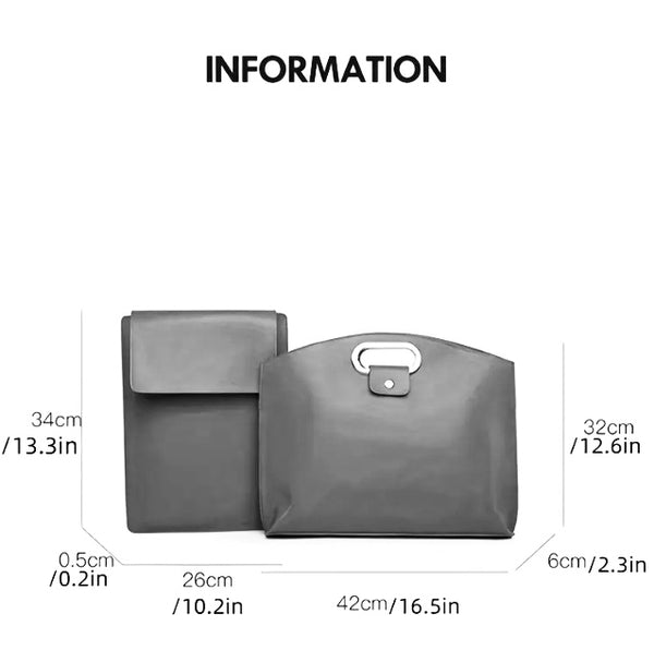 Maryam’s Essential Minimalist Textured PU Leather Business Bags