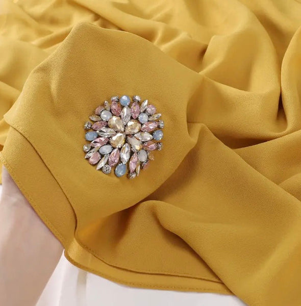 Maryam's Diamond Style Stunning Luxury Chiffon Hijab/Shawl
