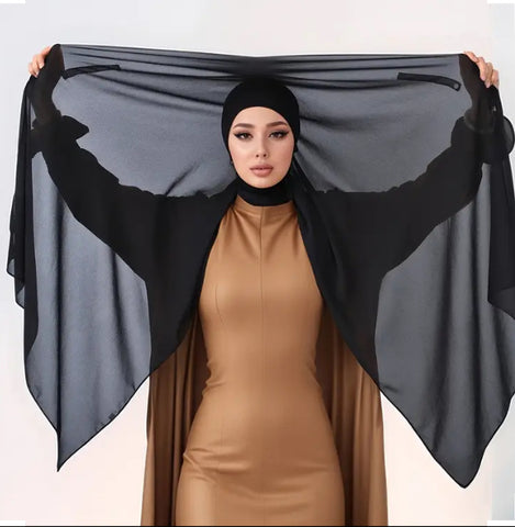 Maryam's Essential Instant Premium Chiffon Hijab with Cap