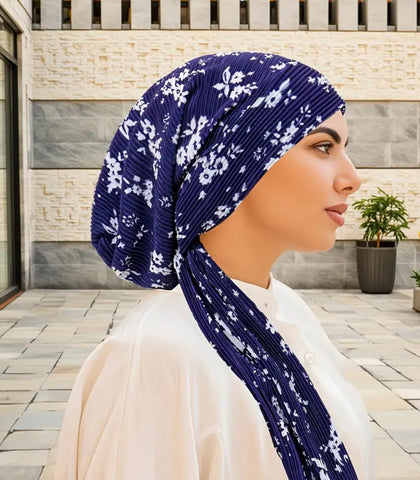Maryam’s Essential Luxury Printed Lightweight Headscarf With Long Tail