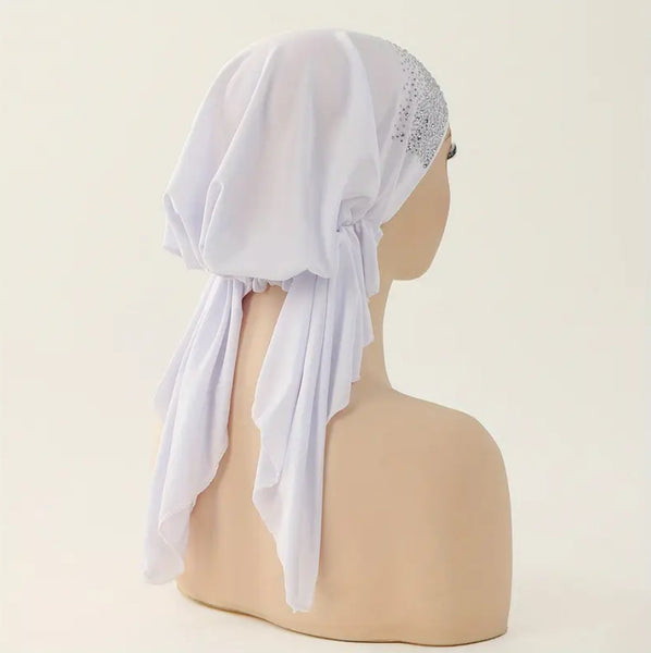 Maryam’s Essential Diamanté Vintage Plain Pre-Tied Hijab
