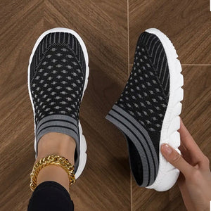 Maryam’s Essential Lightweight Knitted Mule Sneaker Slip-On Clogs