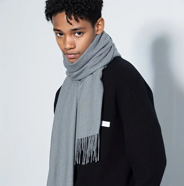 Maryam’s Essential Luxury Warm Soft Acrylic Knit Cashmere Tassels Scarf